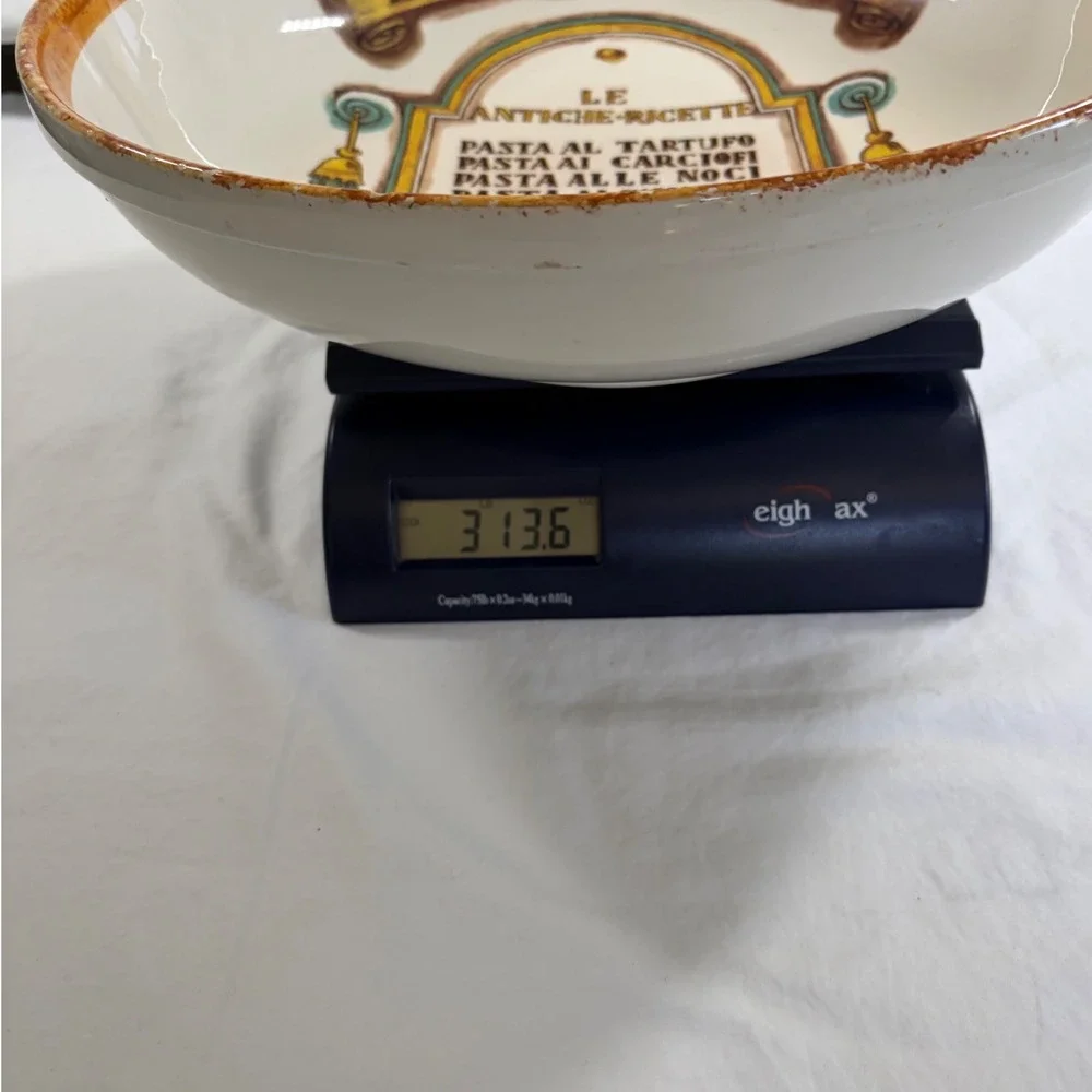 La Compagnia Dei Decori Italy Hand Painted Pasta Serving Bowl Le Antiche Ricette